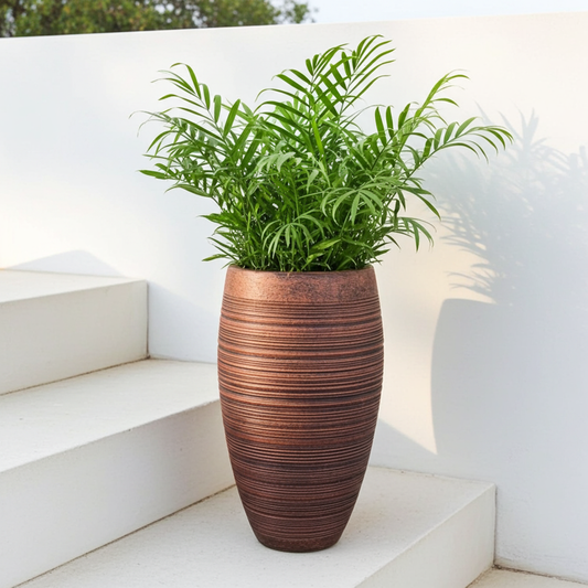 Planter ribbed style- a perfect pot for indoor plants.