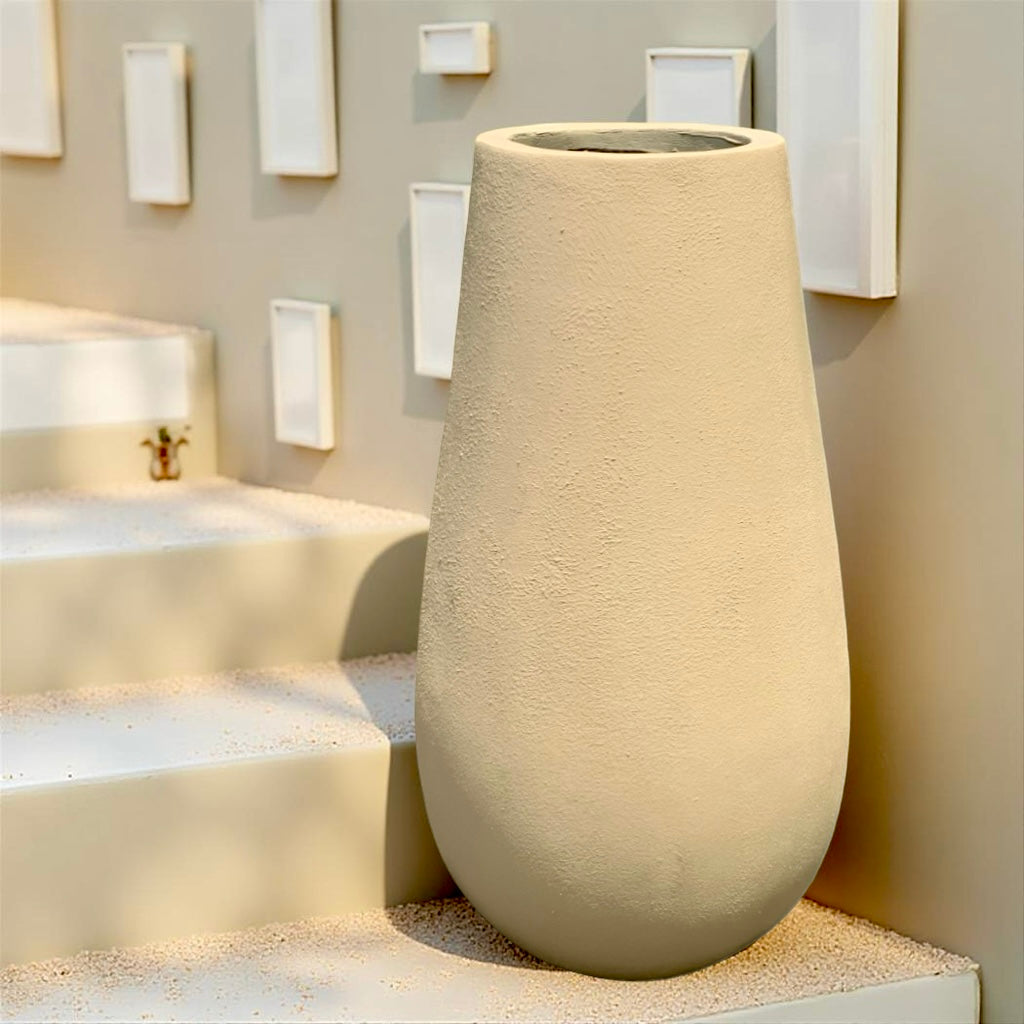 Flower pot in beige colour