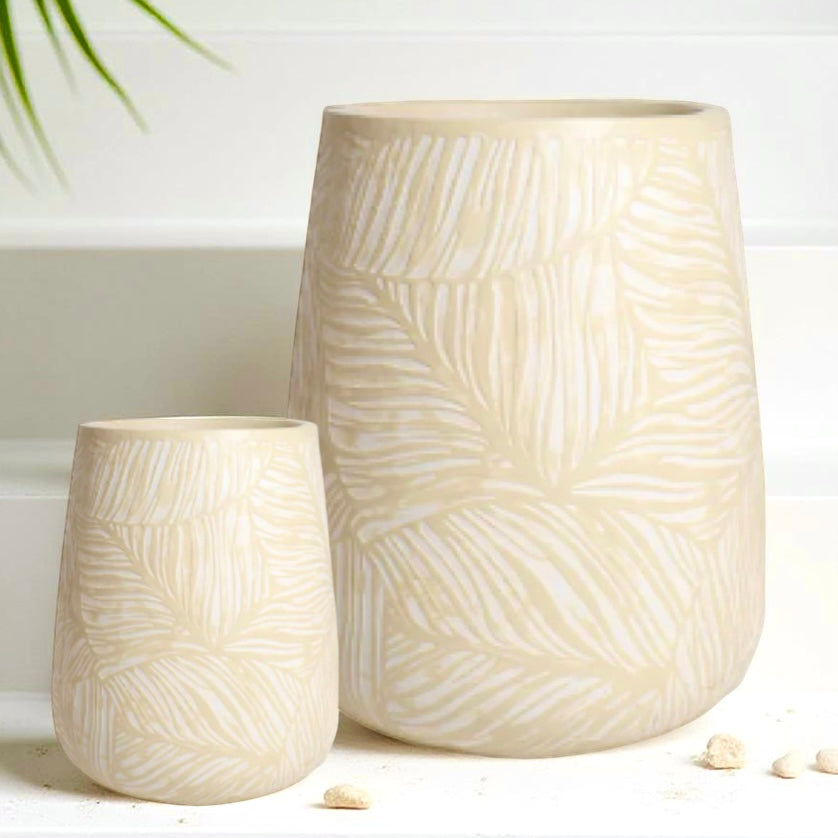 Decorative planter for indoor spaces.