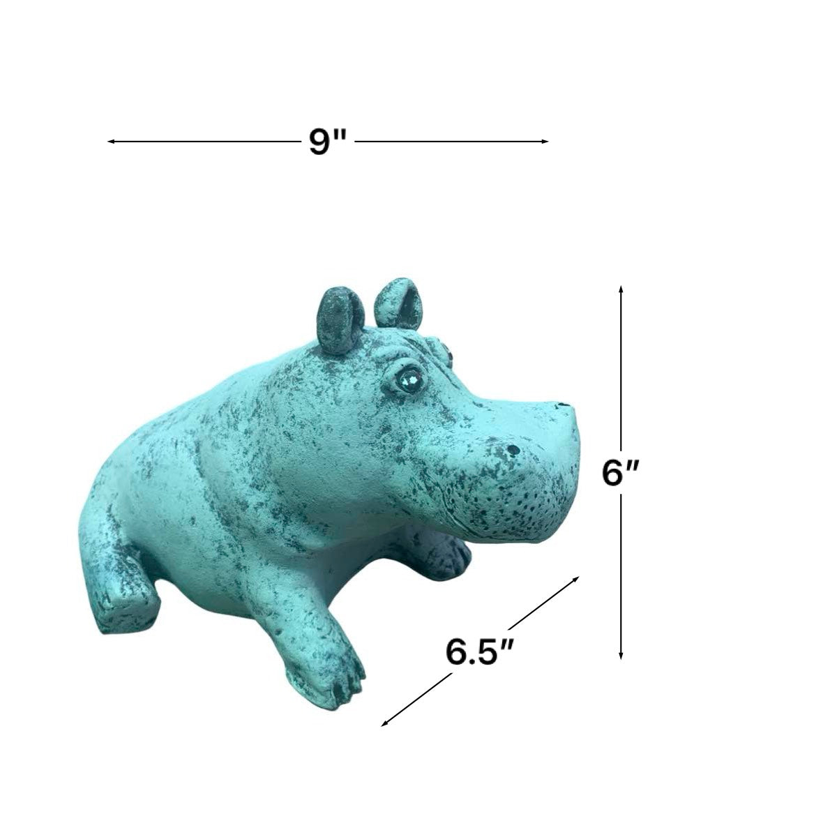 Garden statue hippo yoga 1