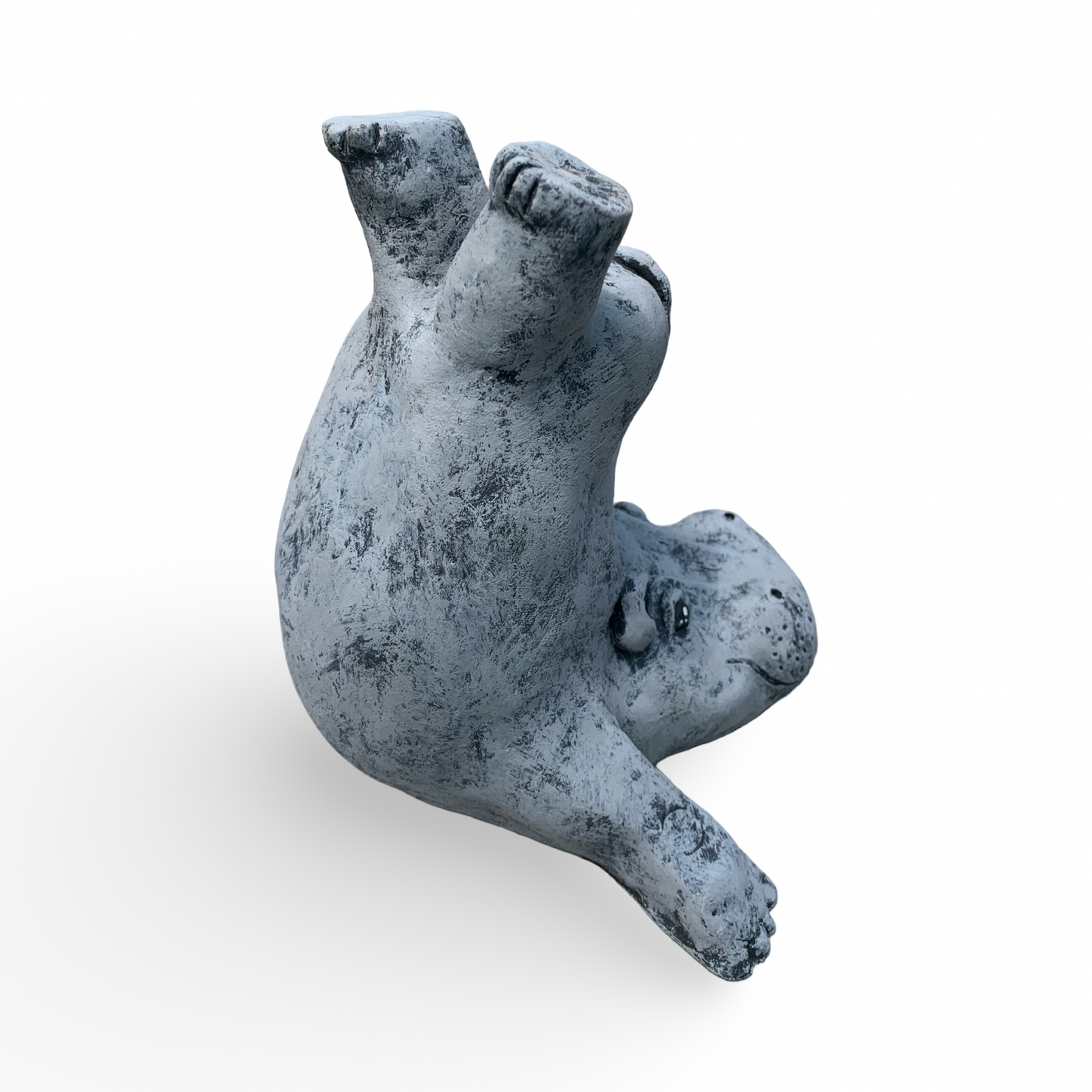 Garden statue hippo yoga 2