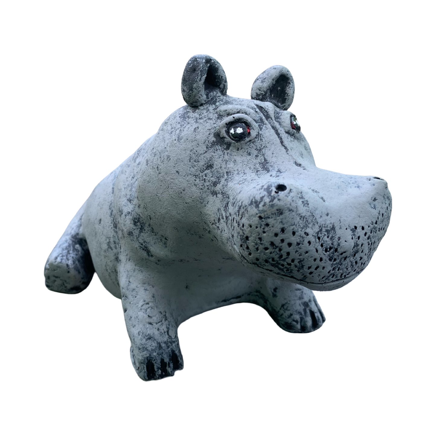 Garden statue hippo yoga 1
