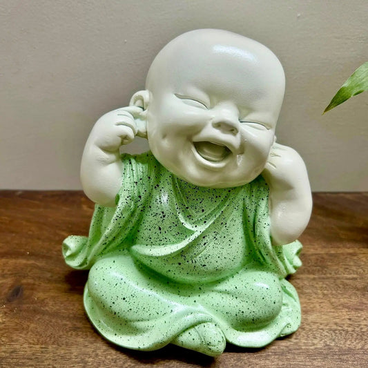Poly stone Baby Buddha Monk idol Buddha statue for outdoor garden, home decor - The Plant Shop