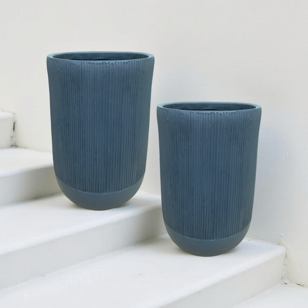 Striped Planter - Minimalist Decor - Flower Pot - The Plant Shop