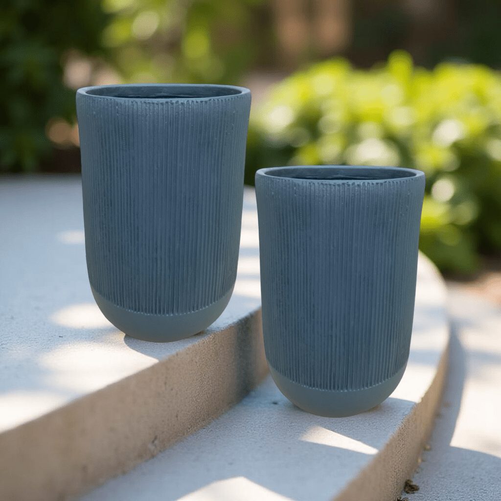 Striped Planter - Minimalist Decor - Flower Pot - The Plant Shop