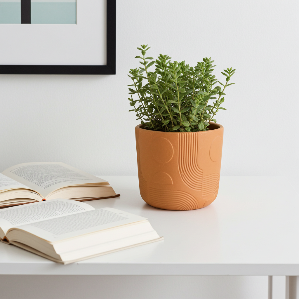 Desk top planter for living room