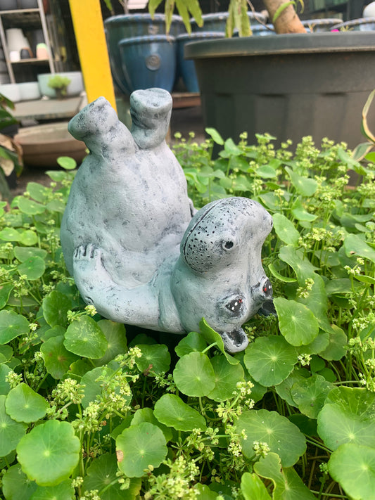 Garden statue yoga hippo 4
