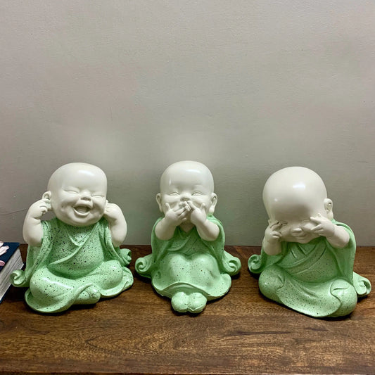 Baby Buddha monk idols set of 3