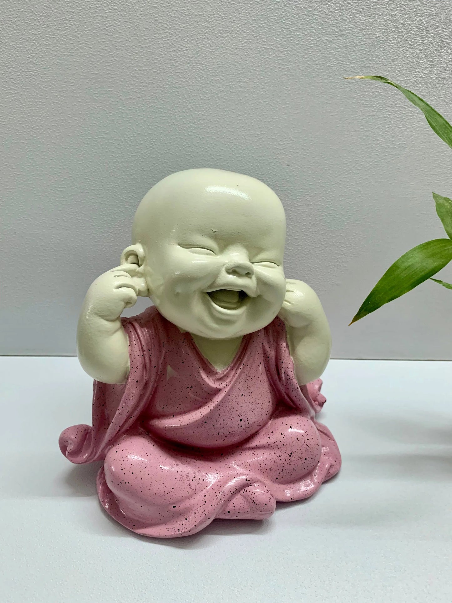 Poly stone Baby Buddha Monk idol Buddha statue for outdoor garden, home decor