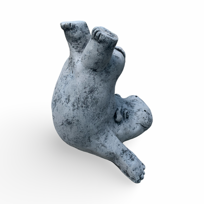 Garden statue hippo yoga 2