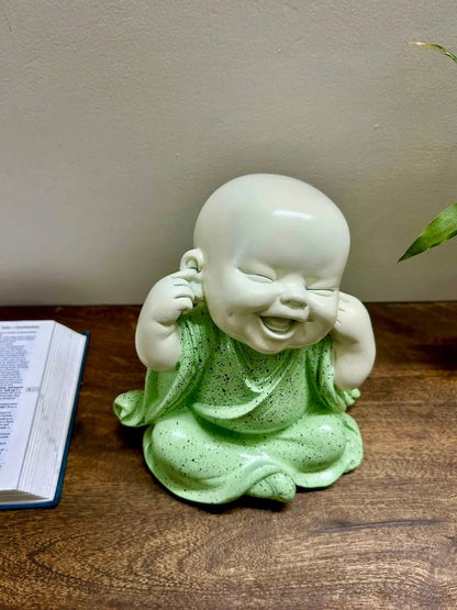 Poly stone Baby Buddha Monk idol Buddha statue for outdoor garden, home decor - The Plant Shop