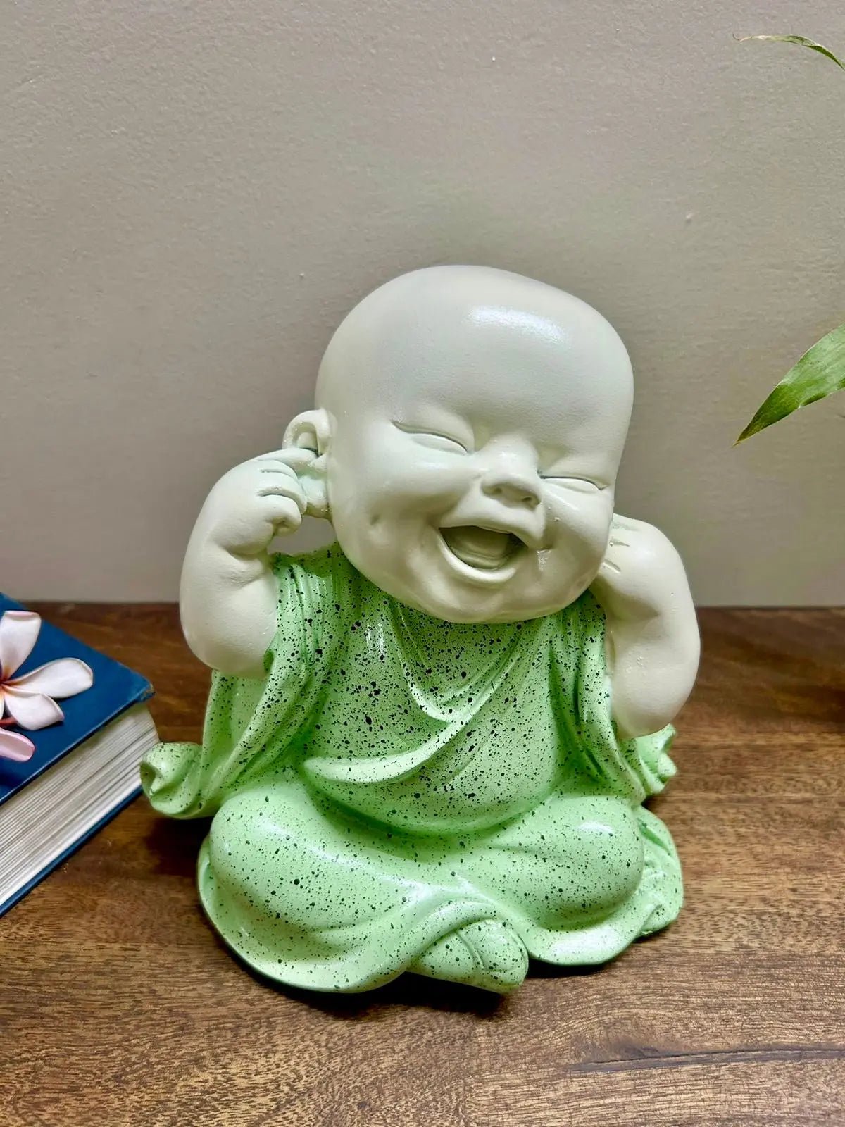 Poly stone Baby Buddha Monk idol Buddha statue for outdoor garden, home decor - The Plant Shop