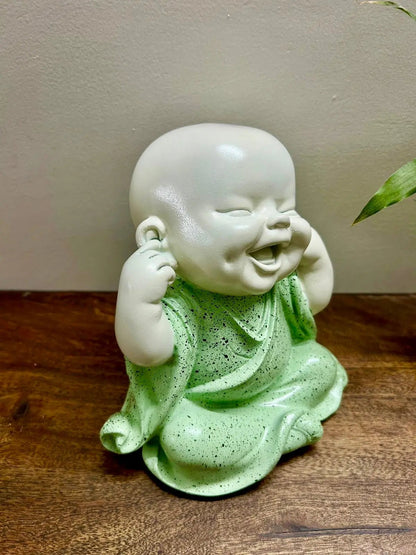 Poly stone Baby Buddha Monk idol Buddha statue for outdoor garden, home decor - The Plant Shop